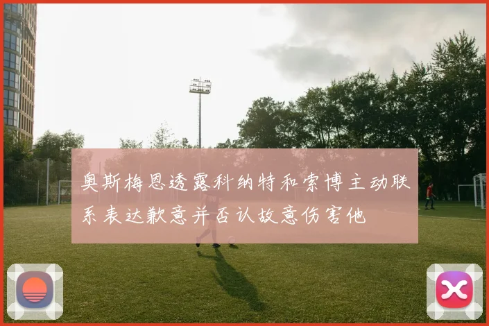 奥斯梅恩透露科纳特和索博主动联系表达歉意并否认故意伤害他